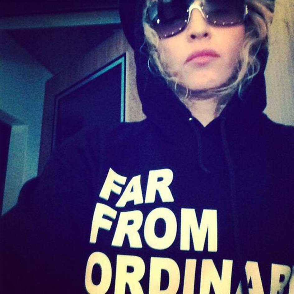 Madonna Clothes, Madonna Far From Ordinary, Maddona FFO Clothing, Far From Ordinary hoodie, ffo clothing sweater